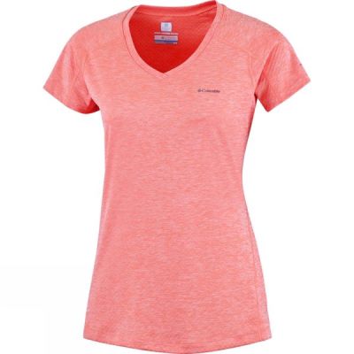 Camisa Columbia Zero Rules Manga Corta Plus Mujer Coral - Chile ELK270461